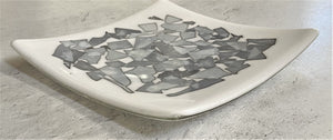 Gray & White Plate