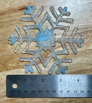 
            
                Load image into Gallery viewer, Blue Tip Snowflake Ornament/Suncatcher
            
        
